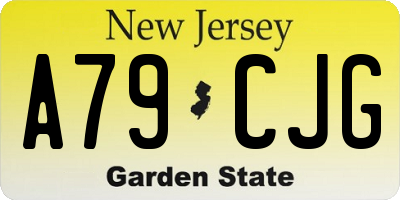NJ license plate A79CJG