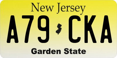 NJ license plate A79CKA