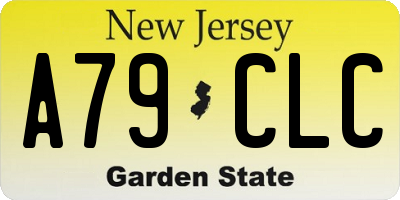 NJ license plate A79CLC