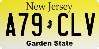 NJ license plate A79CLV
