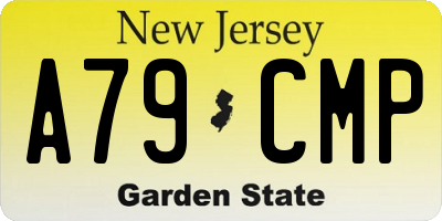 NJ license plate A79CMP