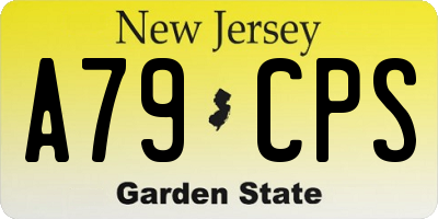 NJ license plate A79CPS