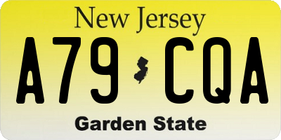 NJ license plate A79CQA