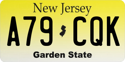 NJ license plate A79CQK