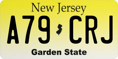 NJ license plate A79CRJ