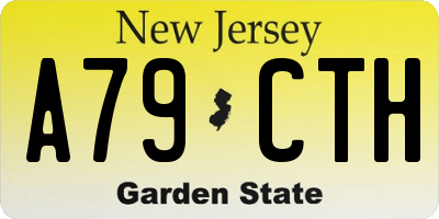 NJ license plate A79CTH
