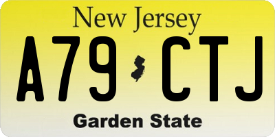 NJ license plate A79CTJ