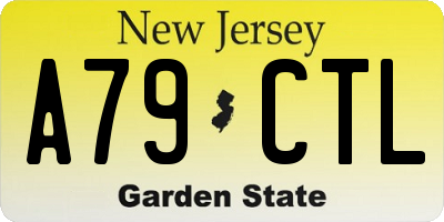 NJ license plate A79CTL