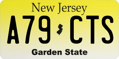 NJ license plate A79CTS