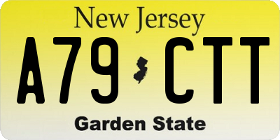 NJ license plate A79CTT