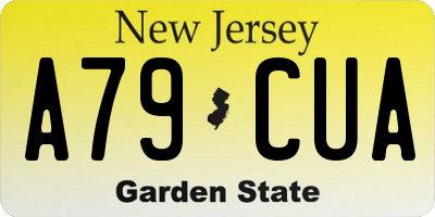 NJ license plate A79CUA