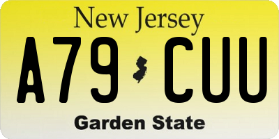 NJ license plate A79CUU