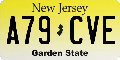 NJ license plate A79CVE