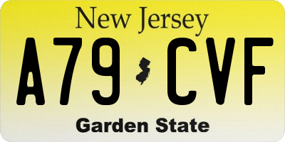 NJ license plate A79CVF