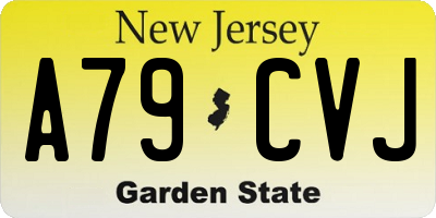 NJ license plate A79CVJ