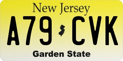 NJ license plate A79CVK