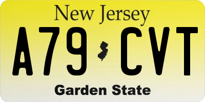 NJ license plate A79CVT