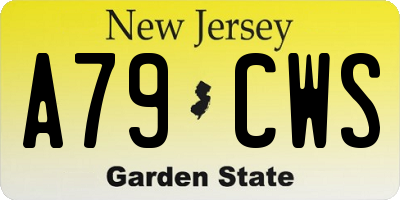 NJ license plate A79CWS