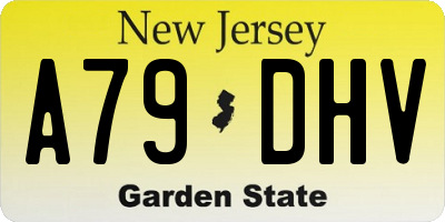 NJ license plate A79DHV