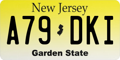 NJ license plate A79DKI