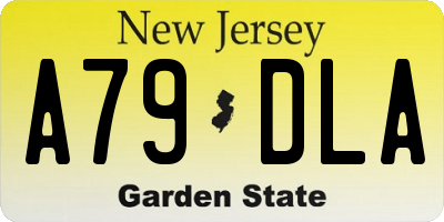 NJ license plate A79DLA