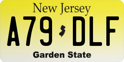 NJ license plate A79DLF
