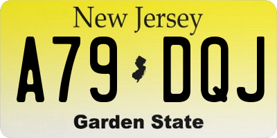 NJ license plate A79DQJ