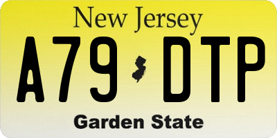 NJ license plate A79DTP