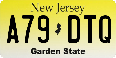 NJ license plate A79DTQ