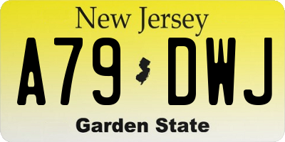 NJ license plate A79DWJ