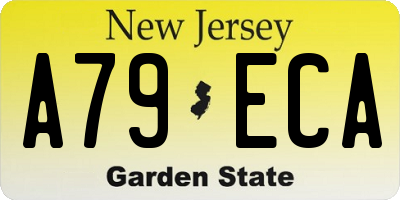 NJ license plate A79ECA