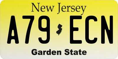 NJ license plate A79ECN