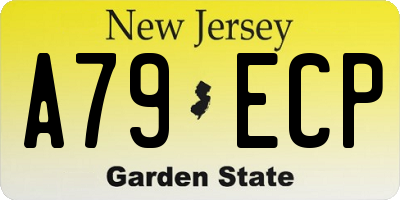 NJ license plate A79ECP