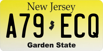 NJ license plate A79ECQ