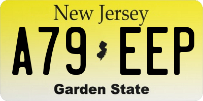 NJ license plate A79EEP