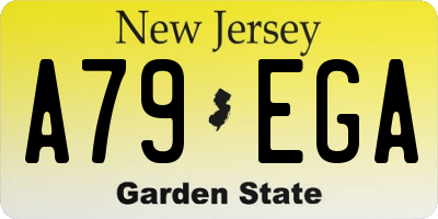 NJ license plate A79EGA