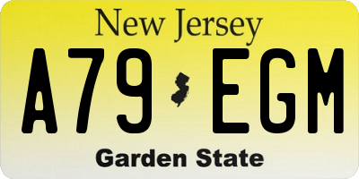 NJ license plate A79EGM