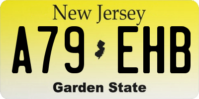 NJ license plate A79EHB