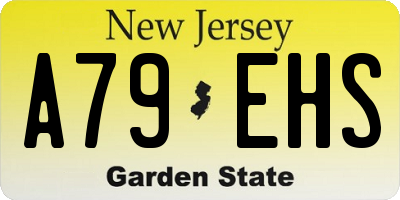 NJ license plate A79EHS