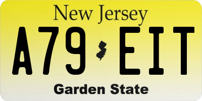 NJ license plate A79EIT
