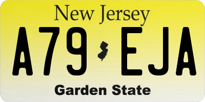 NJ license plate A79EJA