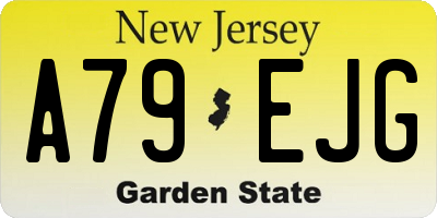 NJ license plate A79EJG