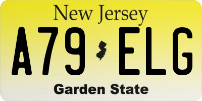 NJ license plate A79ELG