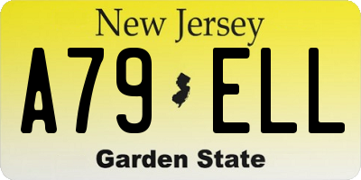NJ license plate A79ELL