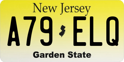 NJ license plate A79ELQ