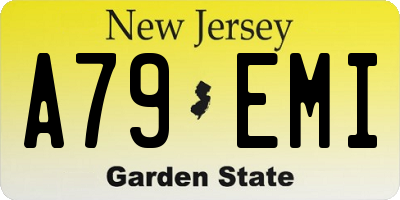 NJ license plate A79EMI