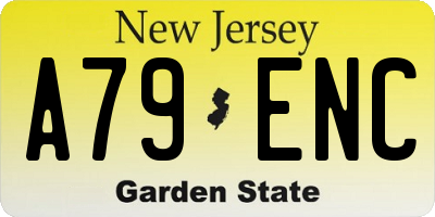 NJ license plate A79ENC