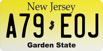 NJ license plate A79EOJ