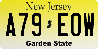 NJ license plate A79EOW