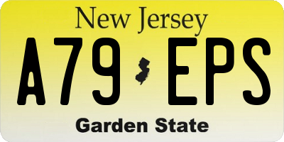 NJ license plate A79EPS